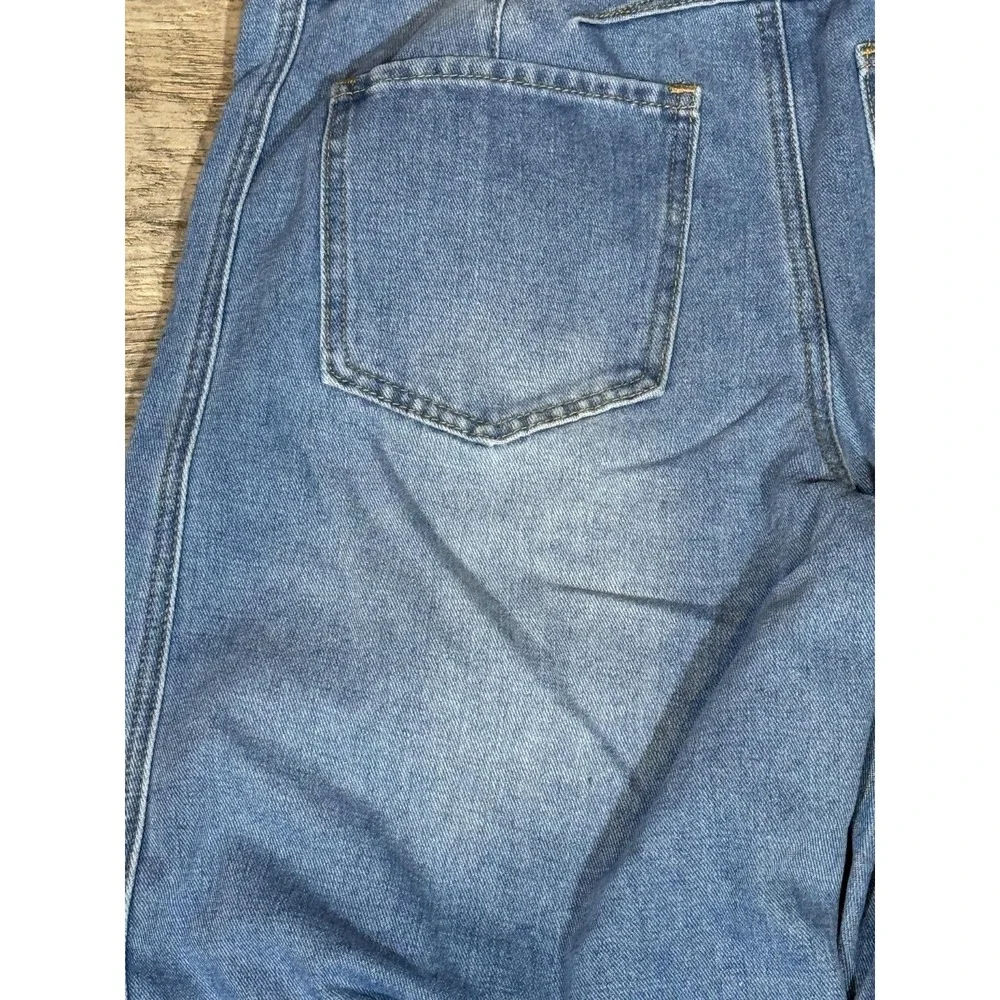 Denim Bib Overalls Womens Small Blue 100% Cotton Utility Workwear Pockets Casual